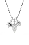 Swarovski Dextera Pavé Charm Necklace In Metallic