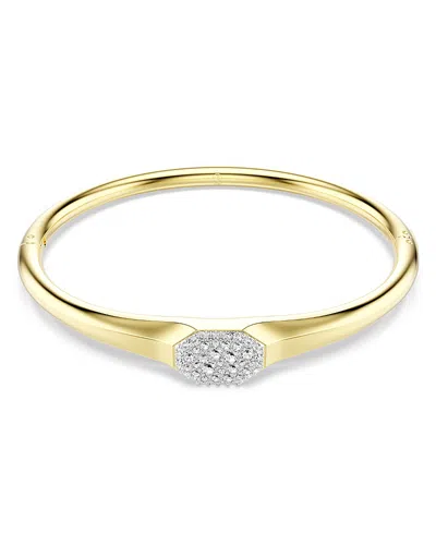 Swarovski Dextera Pave Crystal Cluster Bangle Bracelet In Gold