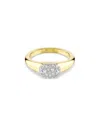 Swarovski Dextera Pave Crystal Cluster Ring In Gold