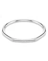 Swarovski Dextera Pave Crystal Geometric Bangle Bracelet In Metallic