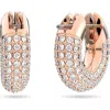 Swarovski Dextera Hoop Earrings In Rose Gold
