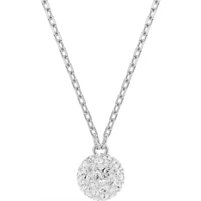 Swarovski Dextera Pavé Sphere Pendant Necklace In Metallic