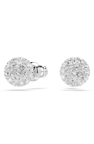 SWAROVSKI SWAROVSKI DEXTERA PAVÉ SPHERE STUD EARRINGS