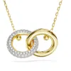 Swarovski Dextera Pendant Interlinked Gold Shiny