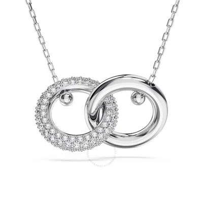 Swarovski Dextera Pendant Interlinked Rhodium Shiny Crystal In White
