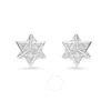 Swarovski Dextera Pierced Earrings Star Rhodium Shiny Crystal In Metallic