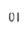 Swarovski Dextera Rhodium Plated Hoop Earrings In Metallic