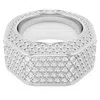 Swarovski Dextera Cocktail Ring Oct Full Pave Rhodium Shiny Clear In White