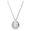 Swarovski Dextera Round Pendant Necklace In Gray