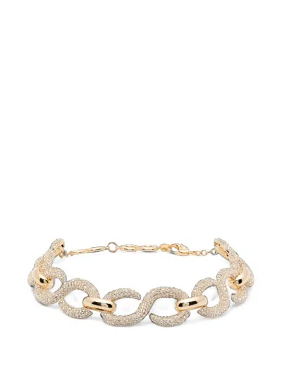 Swarovski Dextera Round-cut Crystal Choker In Gold