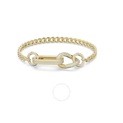 Swarovski Dextera Soft Bracelet Gold Shiny Crystal In White