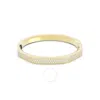 Swarovski Dextera Pave Octagon Bangle Bracelet In Gold Tone In White