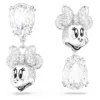 Swarovski Silver-tone Disney Minnie Mouse Crystal Drop Earrings In White