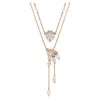 Swarovski Dragon & Phoenix Necklace In White