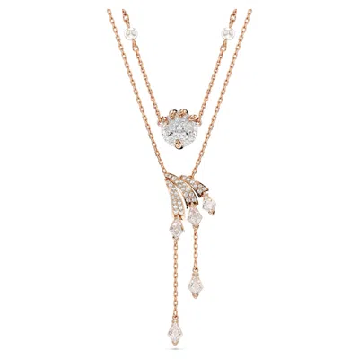 Swarovski Dragon & Phoenix Necklace In White
