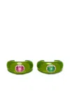 Swarovski Dulcis Bracelets Set (two-pieces) In Green