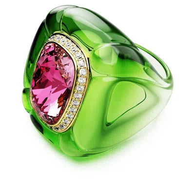Swarovski Dulcis Cocktail Ring In Green