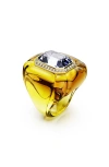 Swarovski Dulcis Crystal Cocktail Ring In Multi