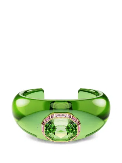 Swarovski Dulcis Crystal-embellished Cuff Bracelet In Green