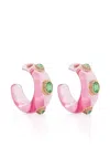 Swarovski Dulcis Mixed Cuts Multicolored Gold-tone Plated Cuff Bracelet In Pink