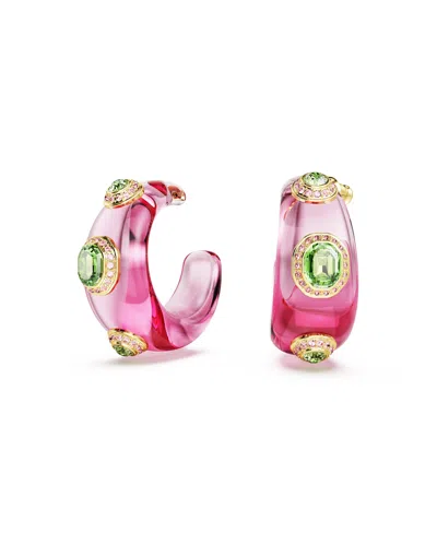 SWAROVSKI DULCIS GOLD-TONE PLATED HOOP EARRINGS