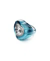 Swarovski Dulcis Cocktail Ring In Blue