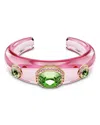 Swarovski Dulcis Mixed Cuts Multicolored Gold-tone Plated Cuff Bracelet