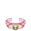 Swarovski Dulcis Mixed Cuts Multicolored Gold-tone Plated Cuff Bracelet