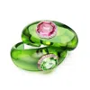 Swarovski Dulcis Octagon Cut Pave Gold-tone Plated Cuff Bracelet Set