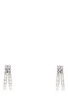 Swarovski Embellished Metal Matrix Earrings In Metallic