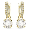 Swarovski Silver-tone Constella Crystal Drop Earrings