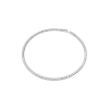 Swarovski Round Cut White Rhodium Plated Matrix Tennis Necklace In Metallic