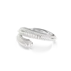 Swarovski Sublima Crystal Cultivated Pearl, Round Cut, White, Rhodium Plated Cuff