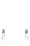 Swarovski Embellished Metal Matrix Earrings In Metallic