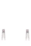 Swarovski Embellished Metal Matrix Earrings In Metallic