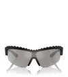 Swarovski Sk6014 Branded Irregular-frame Acetate Sunglasses In Black
