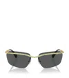 Swarovski Embellished Sk7001 Sunglasses In Gold