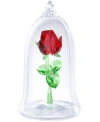 Swarovski Enchanted Rose Figurine In Red