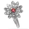 Swarovski Eternal Flower Mixed Metal Ring In Pink