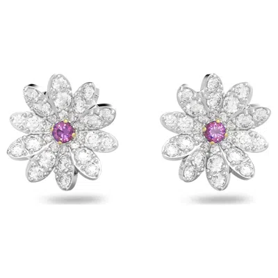 Swarovski Eternal Flower Stud Earrings In Pink