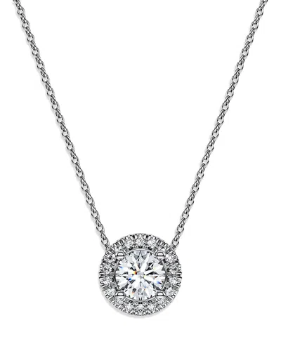 Swarovski Eternity Certified Lab Grown Diamond Halo Pendant Necklace, 16.12-18.12 In Gold