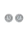 Swarovski Eternity Certified Lab Grown Diamond Halo Stud Earrings In Metallic
