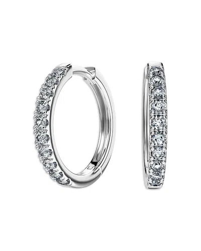 Swarovski Eternity Certified Lab Grown Diamond Hoop Earrings In Silver