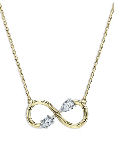Swarovski Eternity Certified Lab Grown Diamond Infinity Pendant Necklace, 15.87-17.87 In Gold
