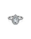 Swarovski Eternity Certified Lab Grown Diamond Pear Halo Ring In White