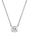 Swarovski Eternity Certified Lab Grown Diamond Pendant Necklace, 15.75-17.75 In Silver