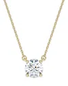 Swarovski Eternity Certified Lab Grown Diamond Solitaire Pendant Necklace, 15.87-17.87 In Gold