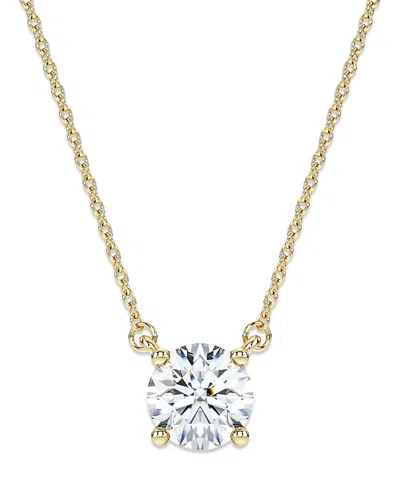 Swarovski Eternity Certified Lab Grown Diamond Solitaire Pendant Necklace, 15.87-17.87 In Gold
