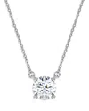 Swarovski Eternity Certified Lab Grown Diamond Solitaire Pendant Necklace, 15.87-17.87 In Green