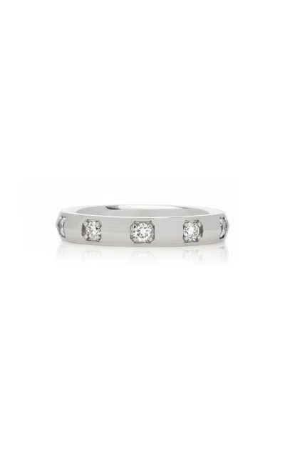 Swarovski Eternity Collection 14k White Gold Band Ring With Laboratory Grown Diamonds In Metallic
